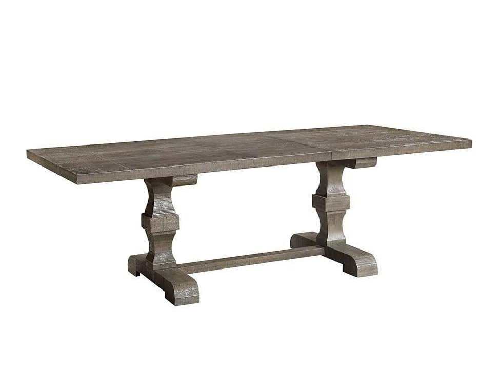 Landon Salvage Brown Dining Table w/ 1 x18" Removable Extension Leaf - Ornate Home