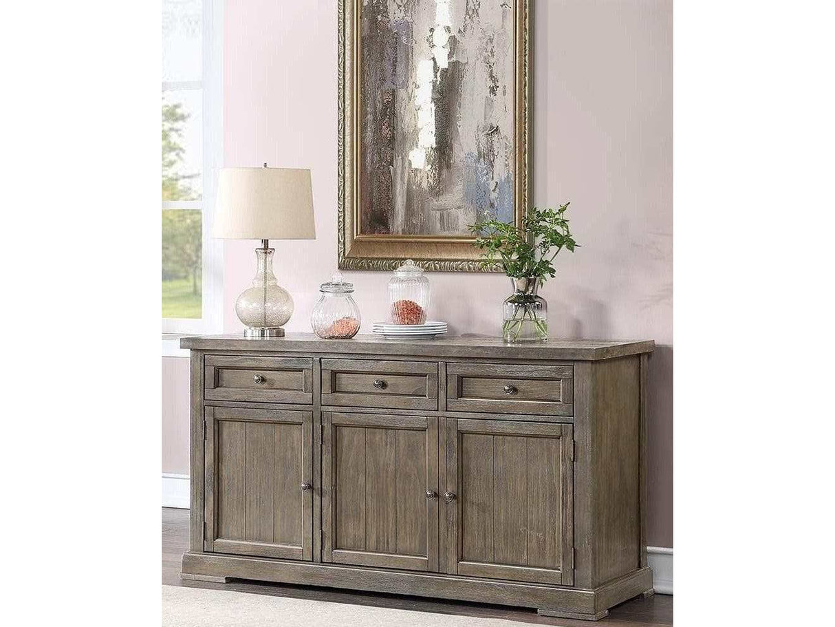 Landon Salvage Gray Server - Ornate Home