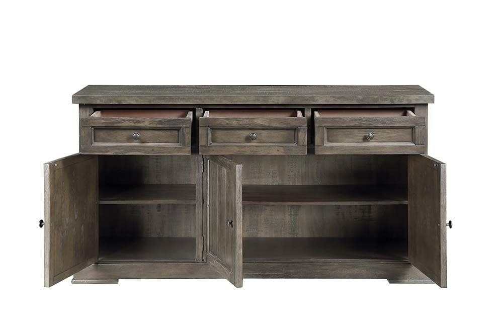 Landon Salvage Gray Server - Ornate Home