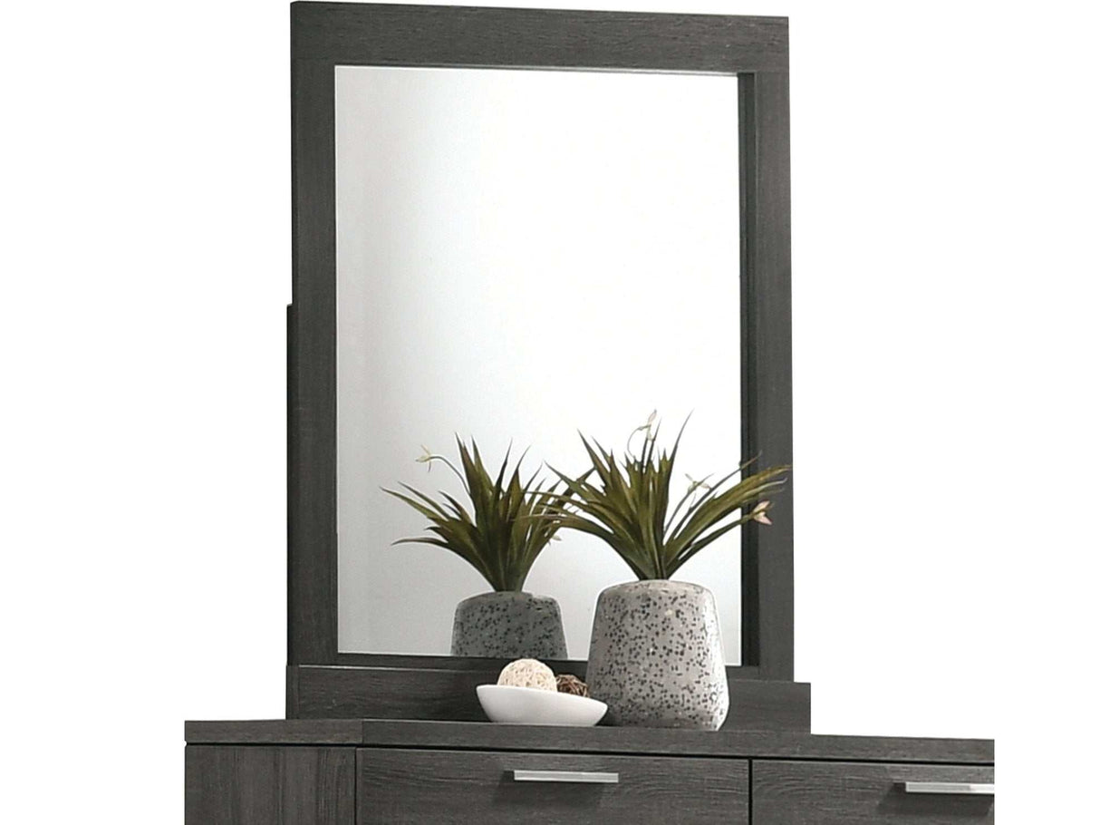 Lantha Gray Oak Mirror - Ornate Home