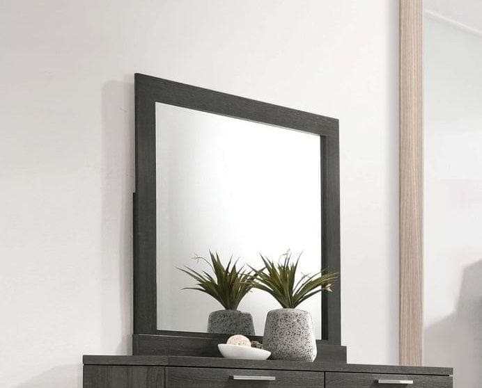 Lantha Gray Oak Mirror - Ornate Home