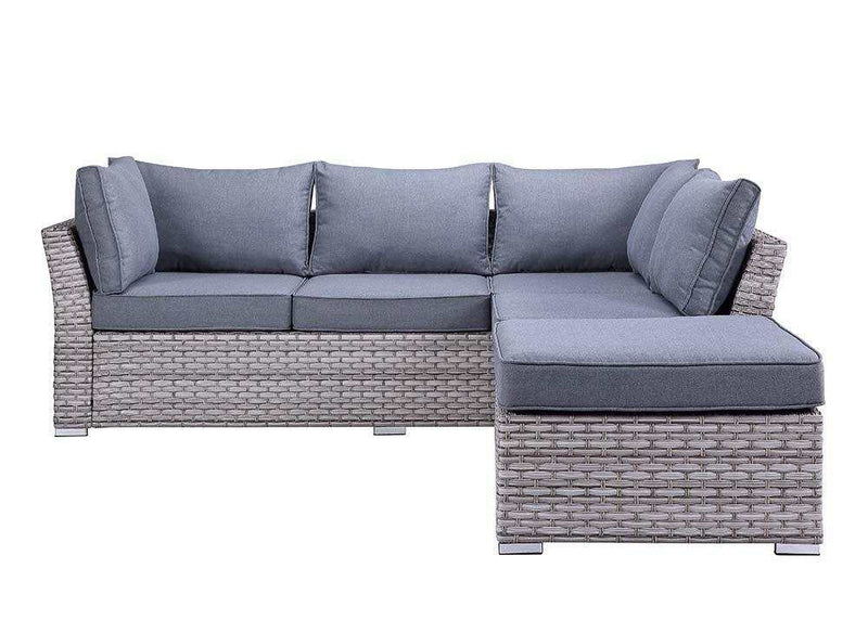 Laurance Gray 4Pc Patio Sectional Sofa Set - Ornate Home