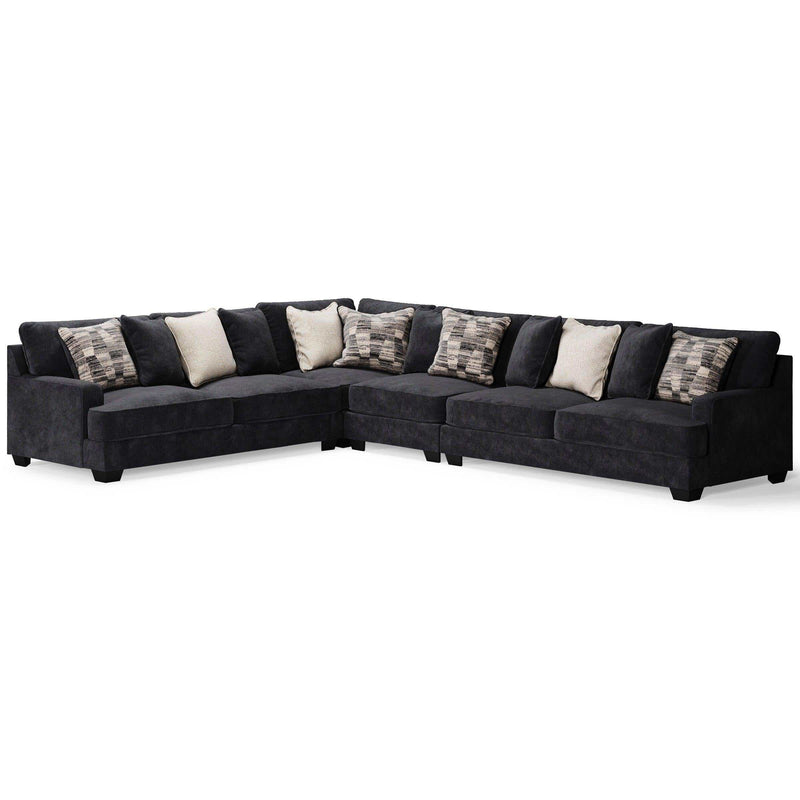 Lavernett Charcoal 4pc Sectional Sofa - Ornate Home