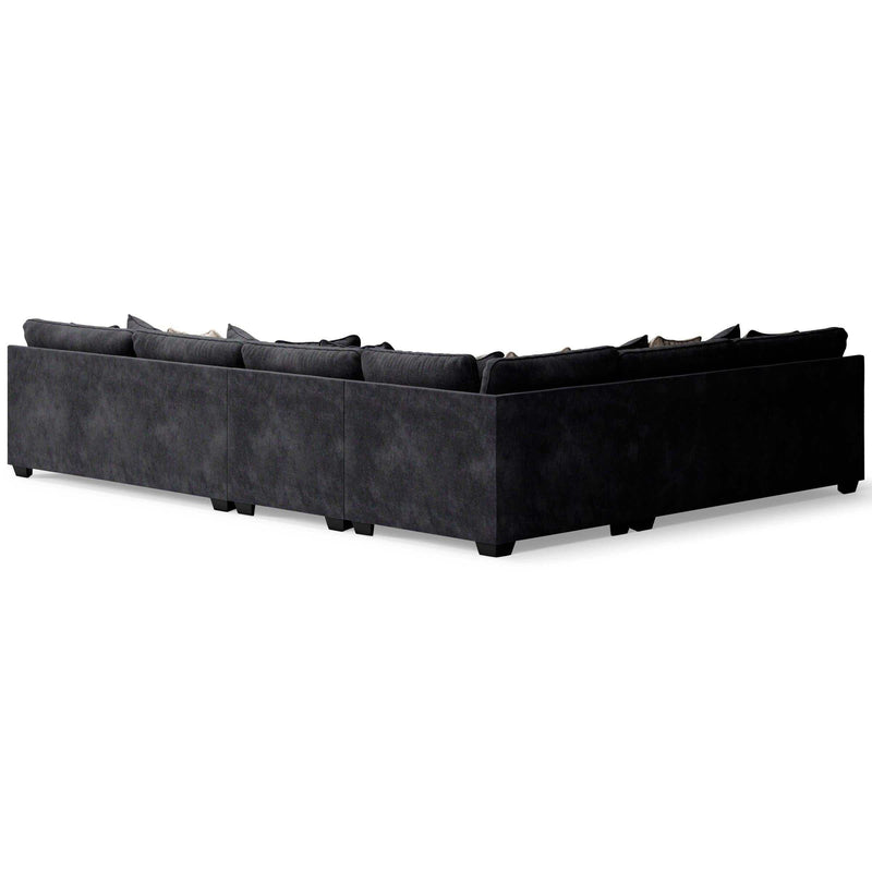 Lavernett Charcoal 4pc Sectional Sofa - Ornate Home