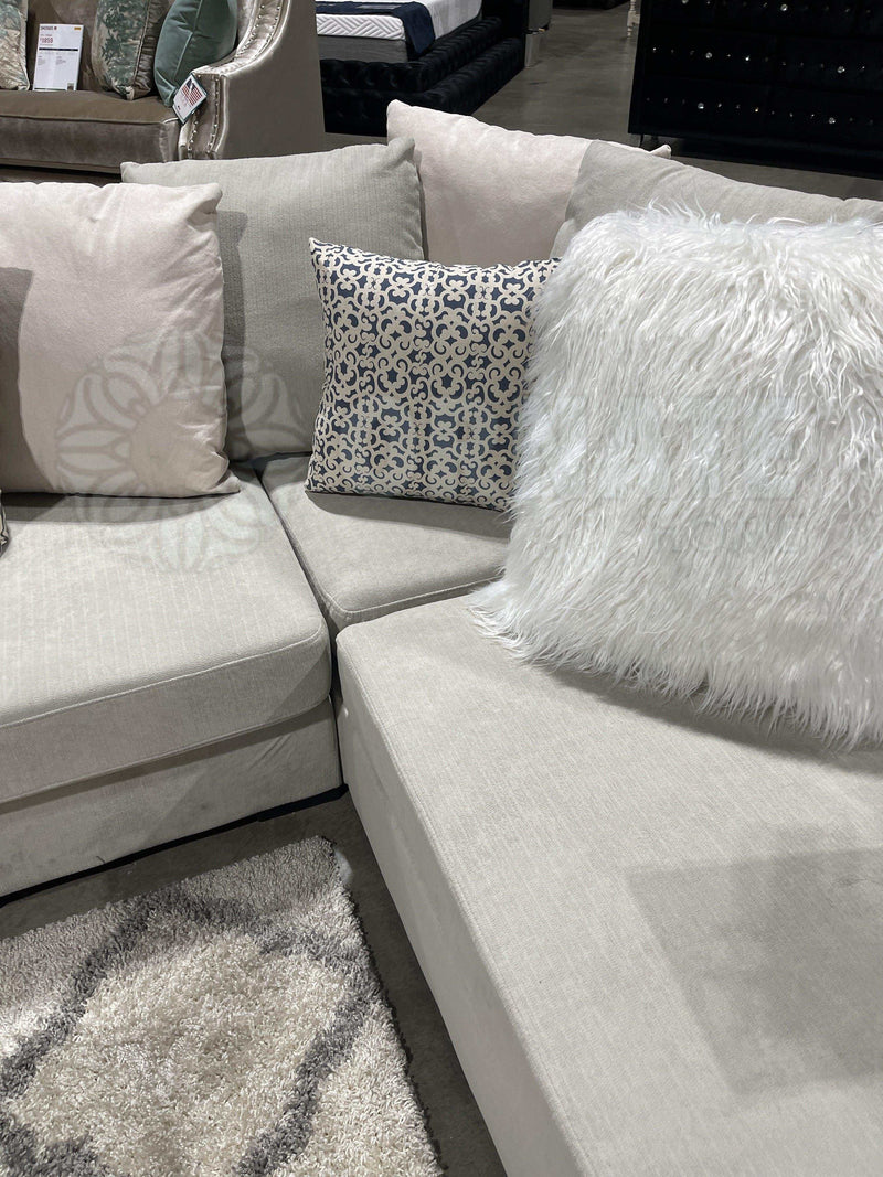 Leandra Light Gray L Shape Sectional Sofa - Ornate Home