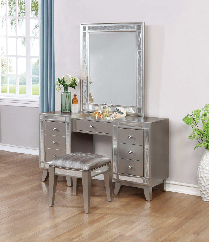 Leighton Metallic Mercury Vanity Mirror - Ornate Home