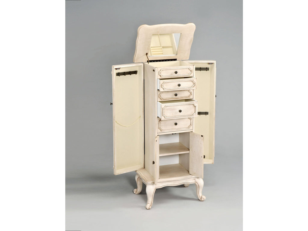 Distressed white jewelry armoire new arrivals
