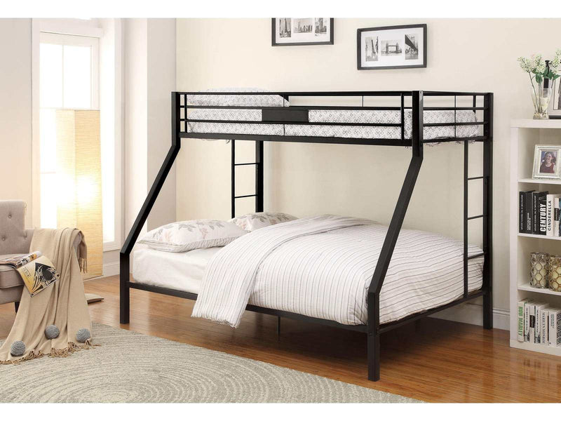 Limbra Sandy Black Bunk Bed (Twin XL/Queen) - Ornate Home