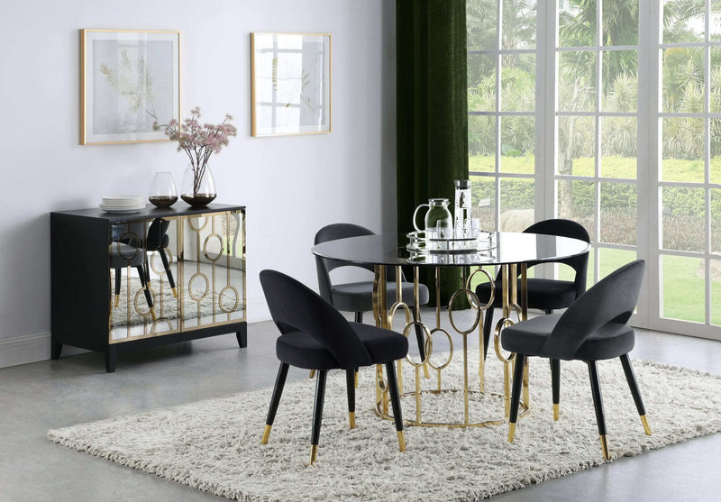 Lindsey - Black - Side Chairs  (Set of 2) - Ornate Home