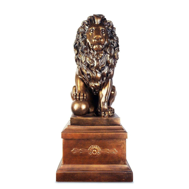 Lion Guard Antique Bronze Victorian Style Statues - Ornate Home