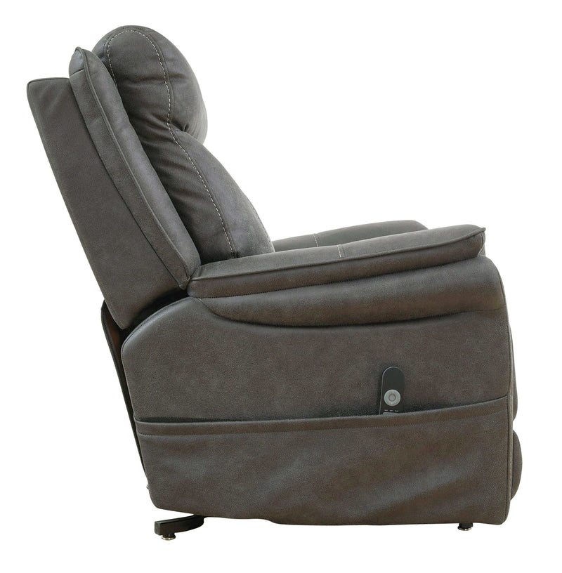 Lorreze Steel Gray Power Lift Recliner Heat & Massage Function - Ornate Home