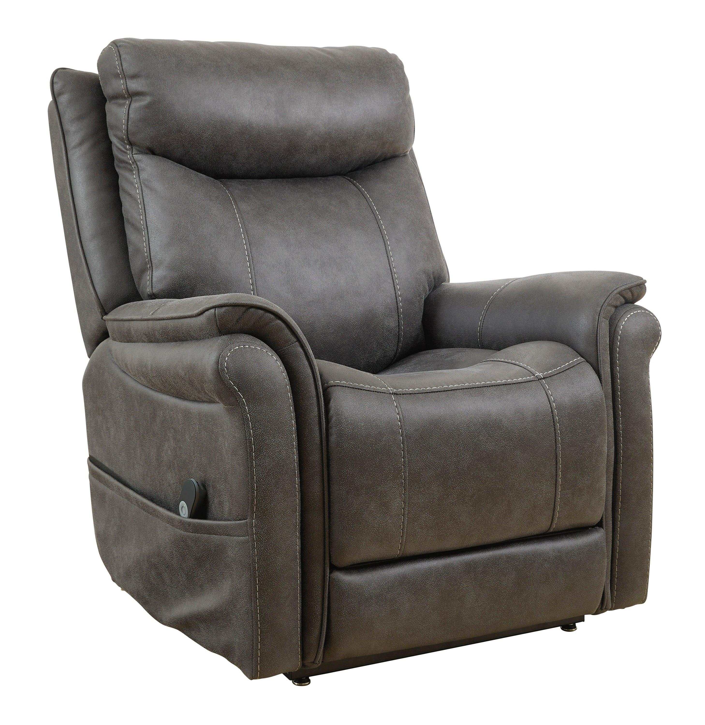 Lorreze Steel Gray Power Lift Recliner Heat & Massage Function - Ornate Home