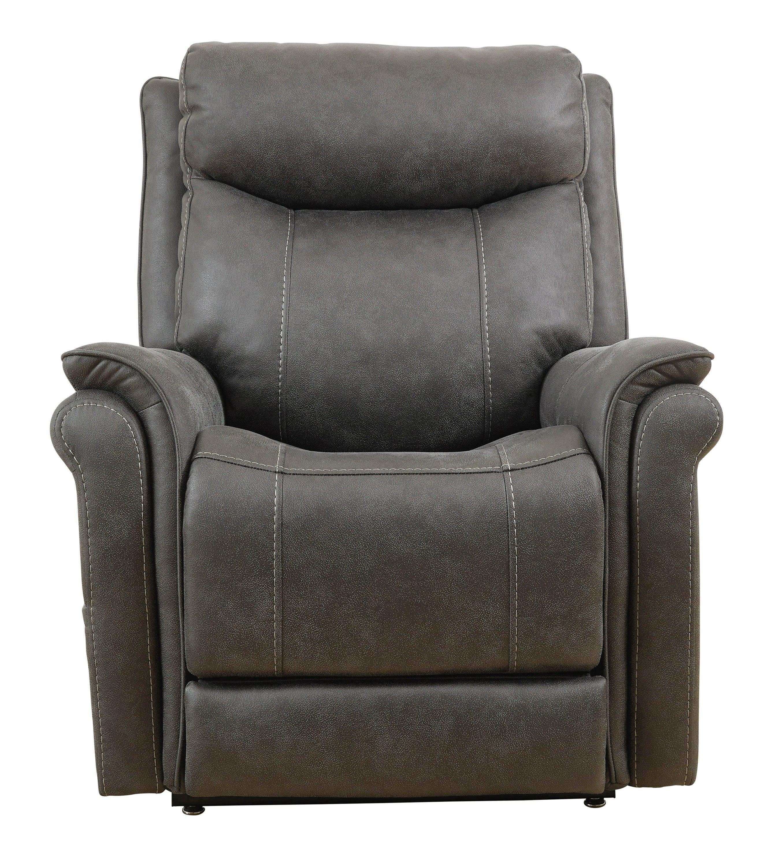 Lorreze Steel Gray Power Lift Recliner Heat & Massage Function - Ornate Home