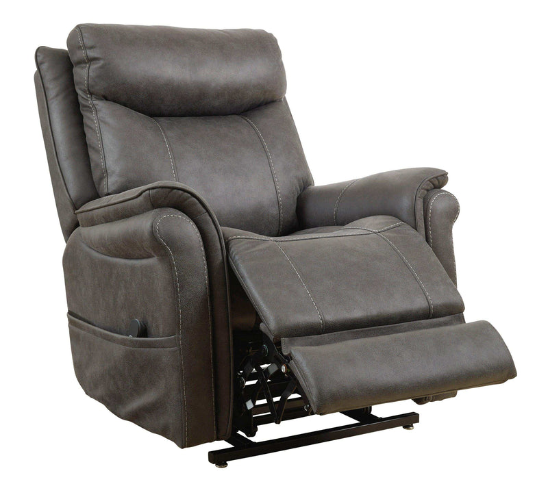 Lorreze Steel Gray Power Lift Recliner Heat & Massage Function - Ornate Home