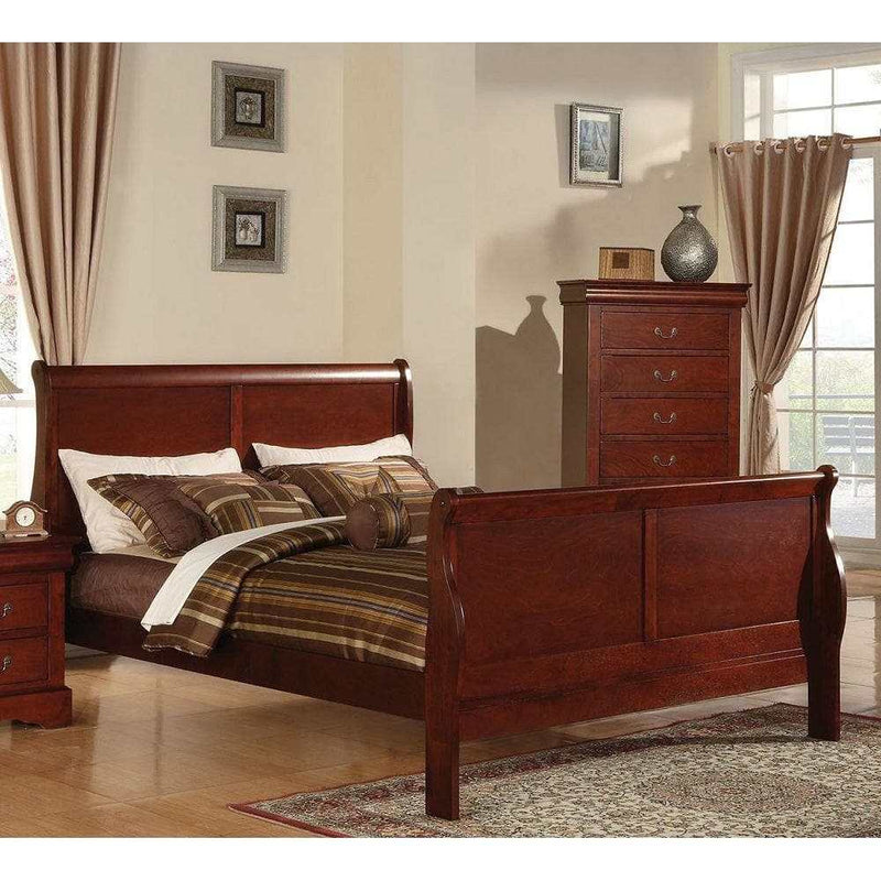 ACME Furniture Louis Philippe Cherry Queen Bed, Stylehouse Furnishings