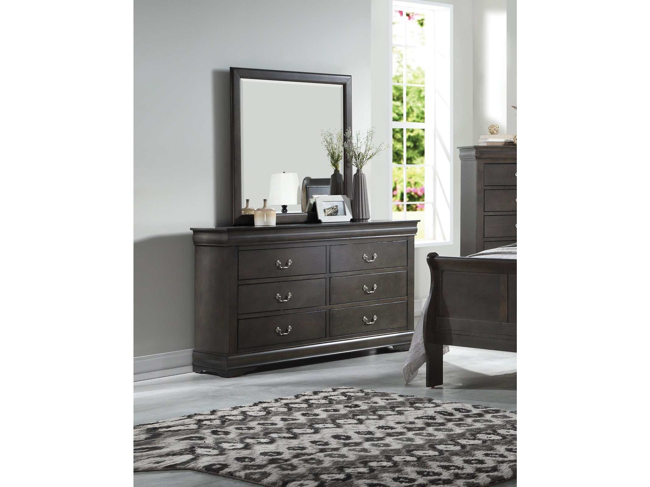 Louis Philippe Dark Gray Dresser - Ornate Home