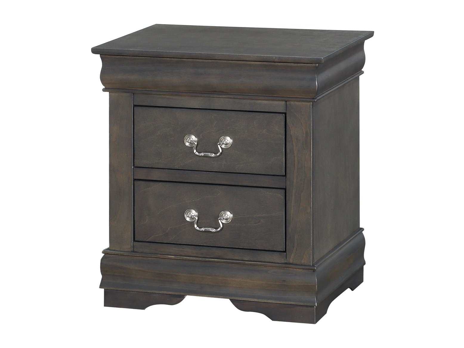 Louis Philippe Dark Gray Nightstand - Ornate Home