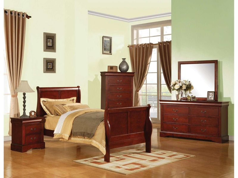 Louis Philippe III Cherry Twin Bed - Ornate Home
