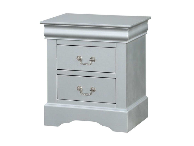 Louis Philippe III Platinum Nightstand - Ornate Home