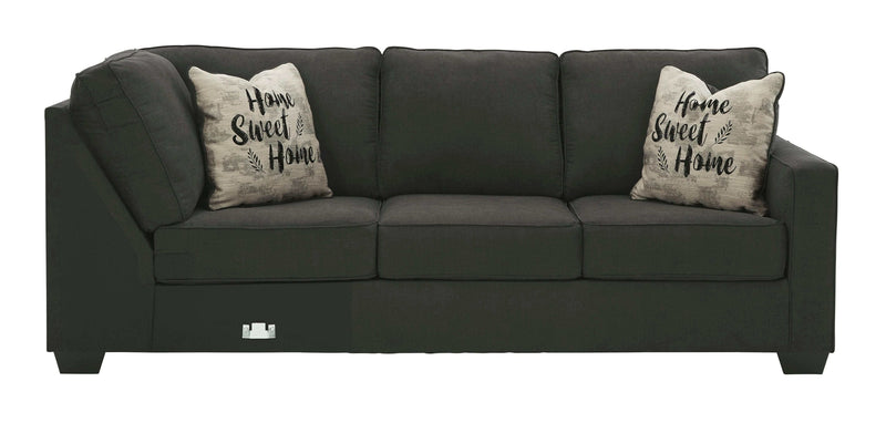 Lucina - Charcoal Microfiber - 2pc LAF Sectional Sofa - Ornate Home