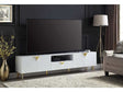 Gaines White High Gloss TV Stand - Ornate Home