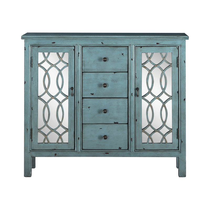 Marrakech Antique Blue Accent Cabinet - Ornate Home