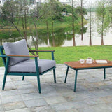 Marsha Gray & Oak 3pc Outdoor Set - Ornate Home