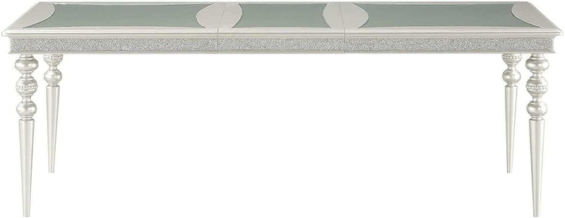 Maverick Platinum Dining Table w/ 20" Leaf - Ornate Home
