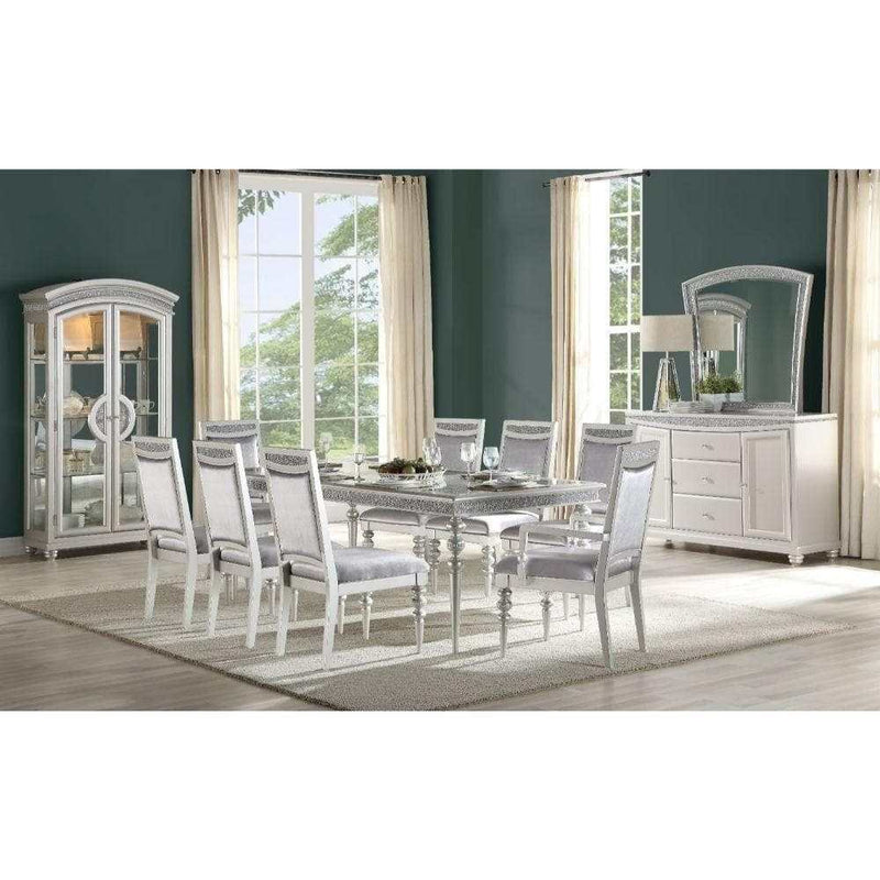 Maverick - Platinum - Dining Table w/ 20" Leaf - Ornate Home