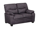 Meagan Charcoal Stationary Loveseat - Ornate Home