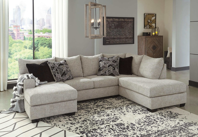 Megginson Storm Gray 2pc Double Chaise Sectional Sofa - Ornate Home