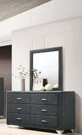 Melody Grey 5pc Queen Bedroom Set - Ornate Home