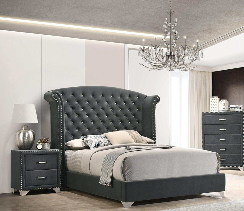 Melody Grey Queen Bed - Ornate Home