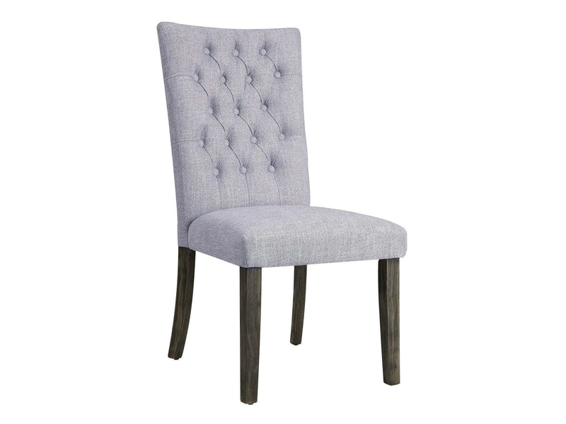 Merel Gray Linen & Gray Oak Side Chair - Ornate Home