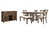 Moriville 7-Piece Dining Room Set - Table and 6 Chairs - Ornate Home