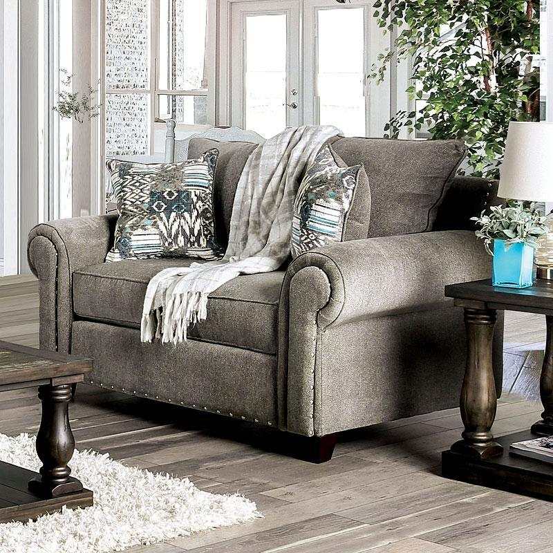 Mott Gray Stationary Sofa & Loveseat 2pc - Ornate Home