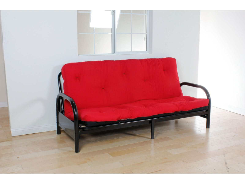 Nabila Red & Black Full Futon Mattress, 6"H - Ornate Home