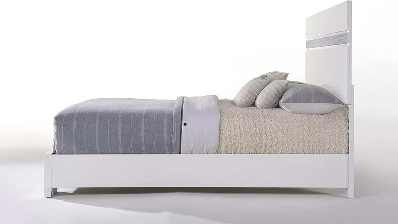 Naima II White Queen Bed - Ornate Home