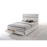 Naima White Eastern King Bed w/ Storage FB - Ornate Home