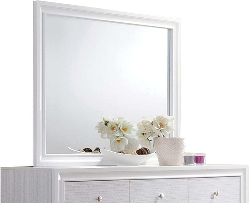 Naima White Mirror - Ornate Home