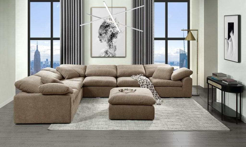 Naveen Beige Modular Sectional Fabric Create your own Style - Ornate Home