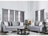 Nefyn Gray Stationary Sofa & Loveseat 2pc - Ornate Home