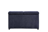 Nekoda Navy Sectional Sleeper Sofa w/ Storage & Ottoman - Ornate Home