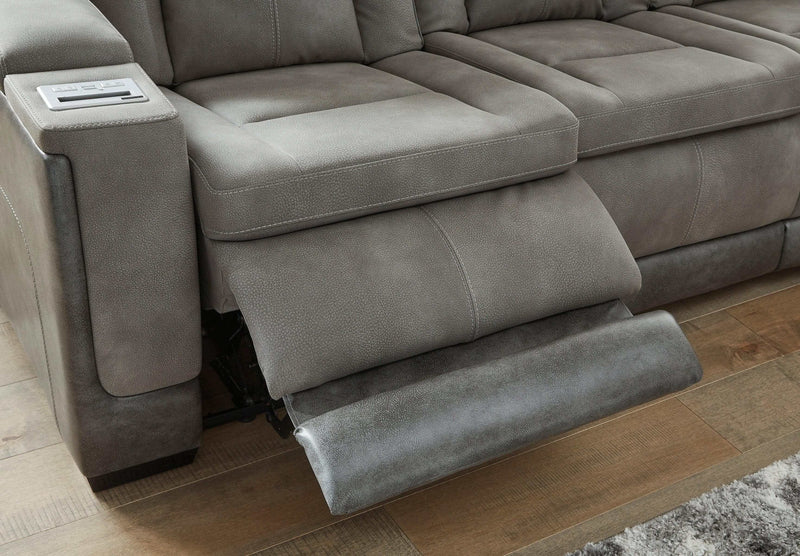 NextGen DuraPella Dual Tone Slate Power Reclining Sofa & Loveseat - Ornate Home