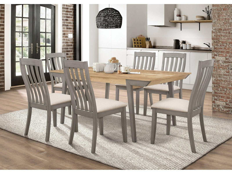 Nogales Grey 5pc Rectangle Dining Set - Ornate Home