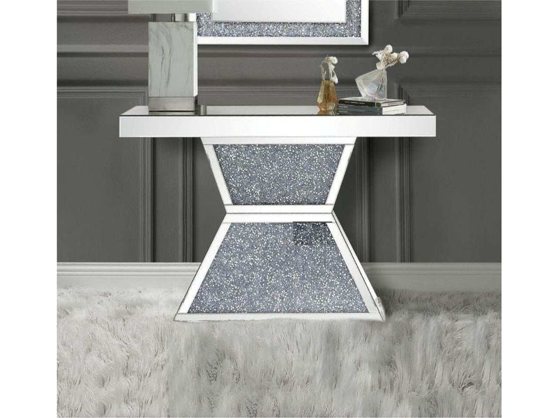 Noralie Console Table - Geometric Pedestal Base - Ornate Home