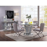 Noralie Dining Table Angular Hexagonal Base - Ornate Home