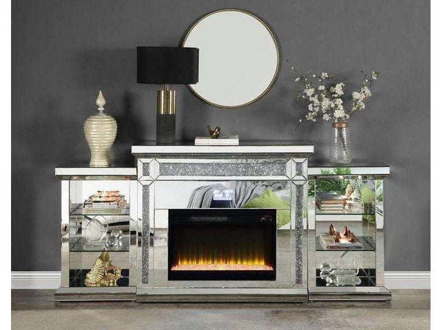 Noralie Glam Style LED Fireplace w/ Bluetooth - Ornate Home