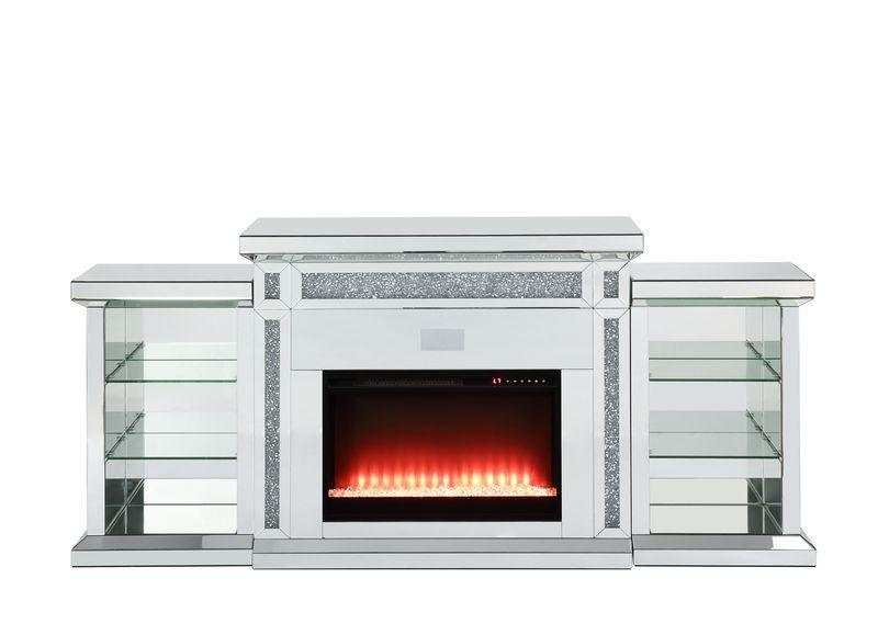 Noralie Glam Style LED Fireplace w/ Bluetooth - Ornate Home