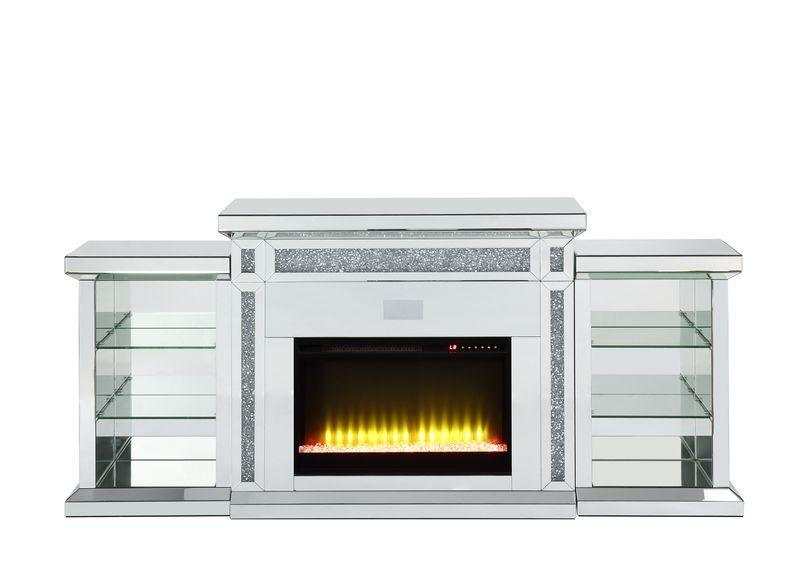 Noralie Glam Style LED Fireplace w/ Bluetooth - Ornate Home